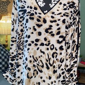 Chico's Animal Print V-Neck Blouse